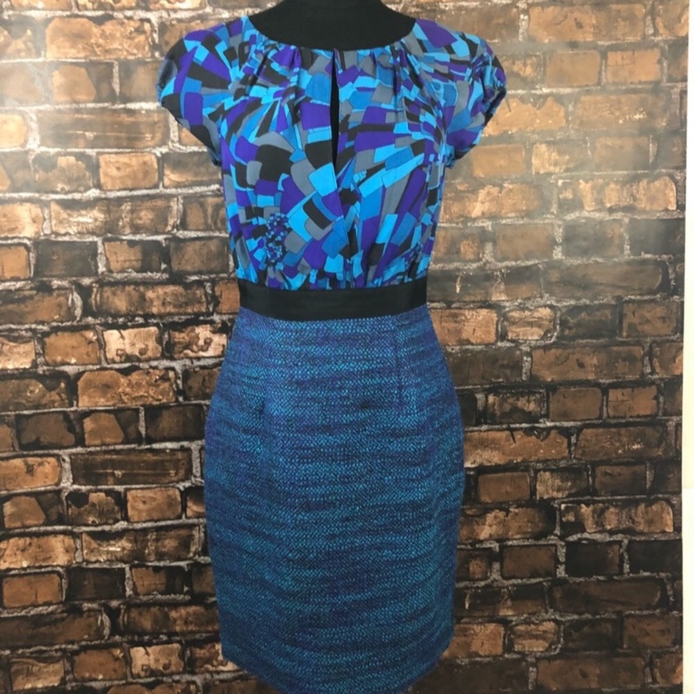 Trina Turk Silk and Tweed Dress